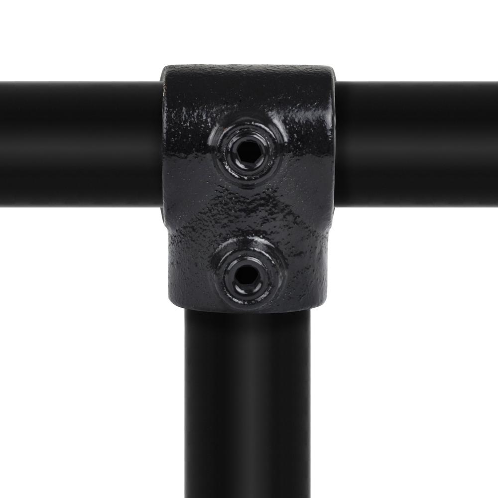 Buiskoppeling Kort T-stuk - zwart-E / 48,3 mm